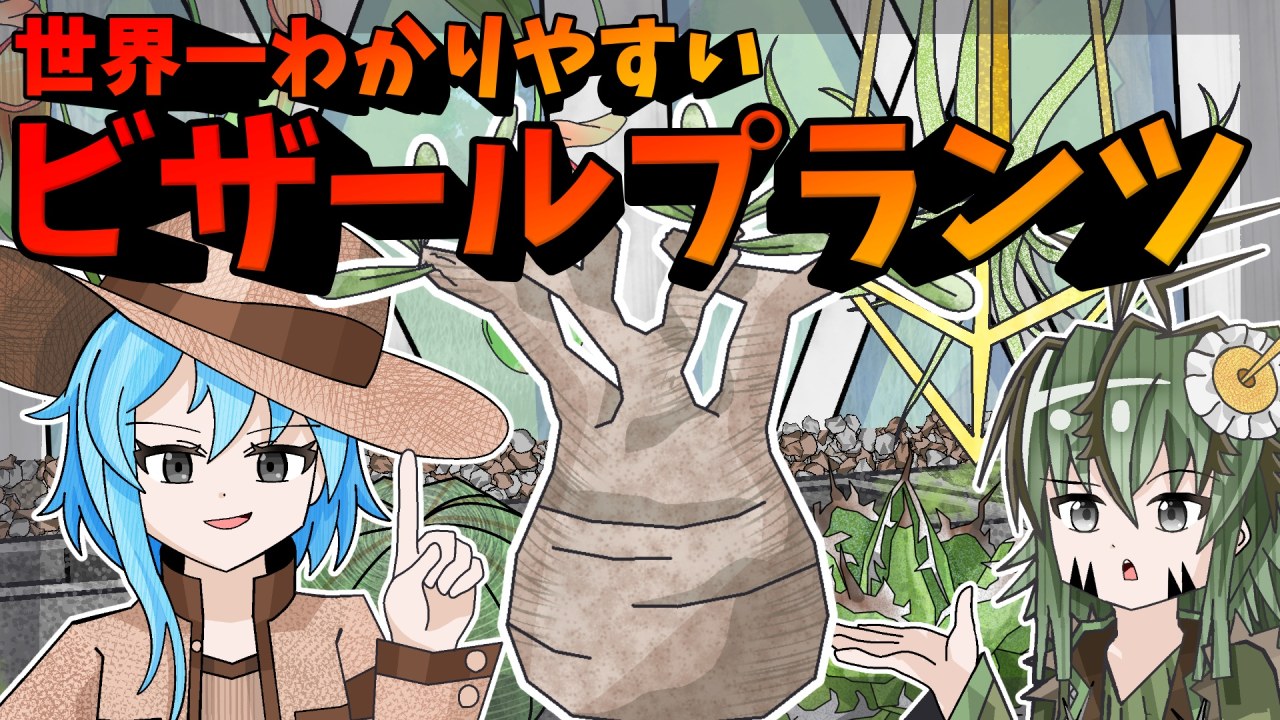 【アニメ解説】で、結局ビザールプランツってなに？世界一わかりやすくビザールプランツを解説！【珍奇植物・多肉植物】のサムネイル